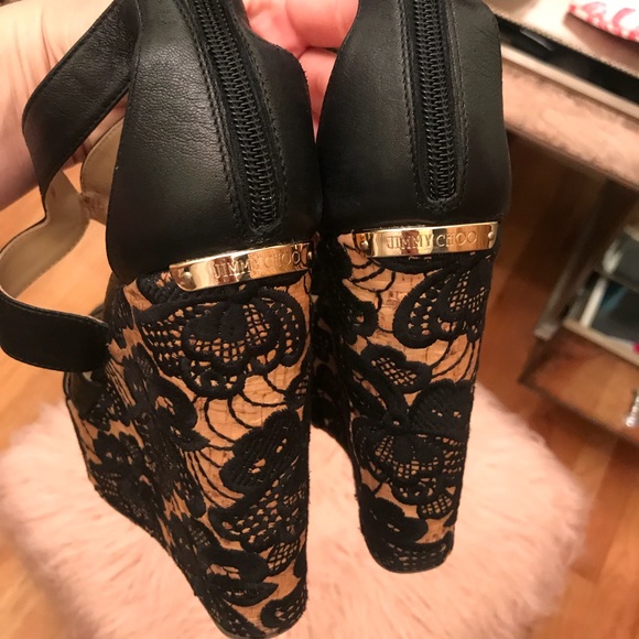 Gorgeous Jimmy Choo Lace Wedges 39 - Picture 6 of 8